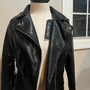 Faux Leather Moto Jacket